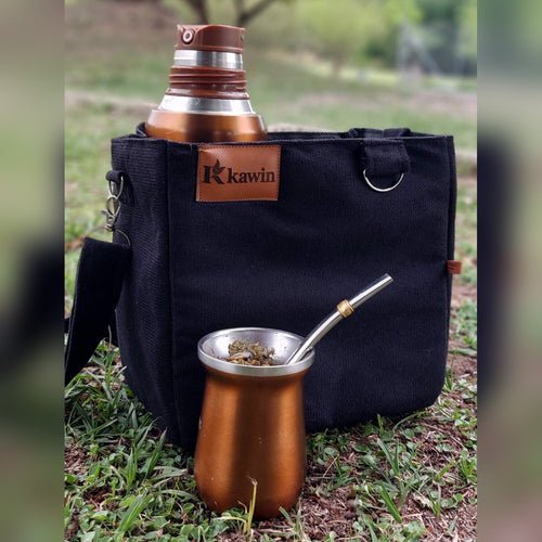 Bolso Matero de Gamuza Porta Termo